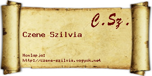 Czene Szilvia névjegykártya