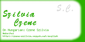 szilvia czene business card